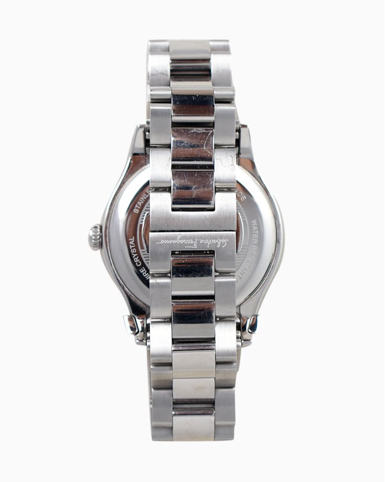 Relógio Salvatore Ferragamo Original Sapphire Chrono F62 Prata